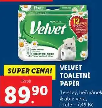 Lidl Velvet toaletní papír, 12 rolí nabídka