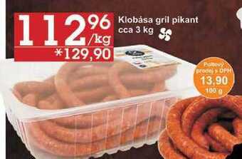 Jip Klobása gril pikant, 100 g nabídka