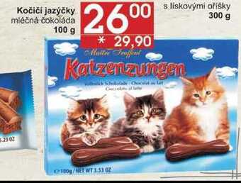 Jip Kočičí jazýčky mléčná čokoláda, 100 g nabídka