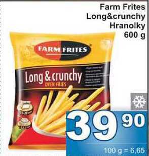 Jip Farm frites long&crunchy hranolky 600 g nabídka
