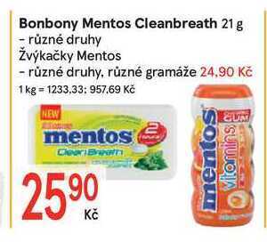 Žabka Mentos cleanbreath bonbony 21 g nabídka