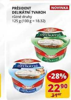 Flop Président delikátní tvaroh různé druhy 125 g nabídka