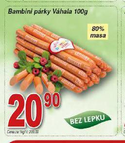 Hruška Bambini párky nabídka