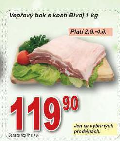 Hruška Vepřový bok s kostí nabídka