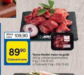 Tesco Hovězí maso na guláš nabídka