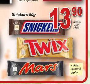 Hruška Snickers nabídka