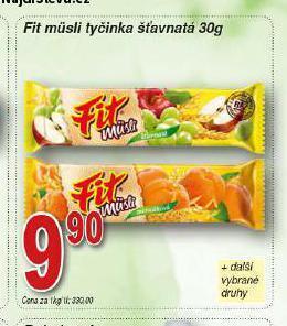 Hruška Fit musli tyčinka nabídka