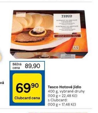 Tesco Tesco hotové jídlo nabídka