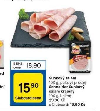 Tesco Šunkový salám nabídka
