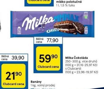 Tesco Milka čokoláda nabídka