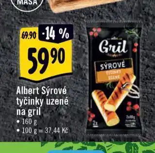 Albert Sýrové tyčinky uzené na gril nabídka