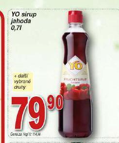 Hruška Yo sirup nabídka