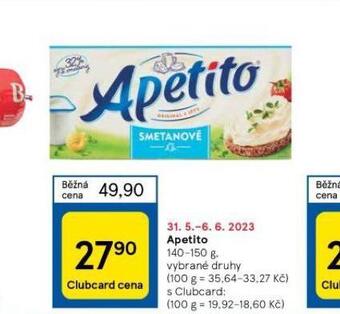 Tesco Apetito nabídka
