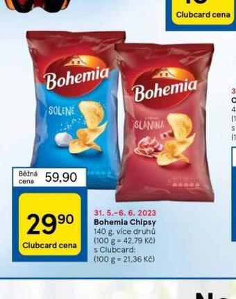 Tesco Bohemia chips nabídka