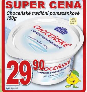 Hruška Choceňské tradiční pomazánkové nabídka