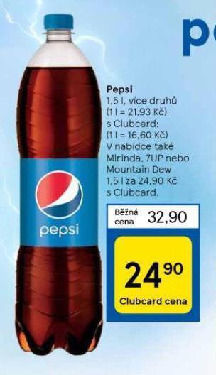 Tesco Pepsi 1,5l nabídka