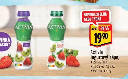 Albert Activia jogurtový nápoj nabídka