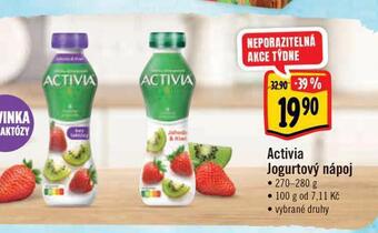 Albert Activia jogurtový nápoj nabídka