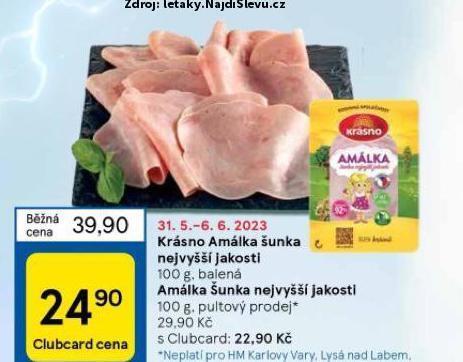 Tesco Amálka šunka nejvyšší jakosti nabídka