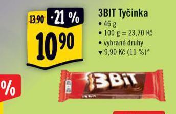 Albert 3bit čokoládová tyčinka nabídka
