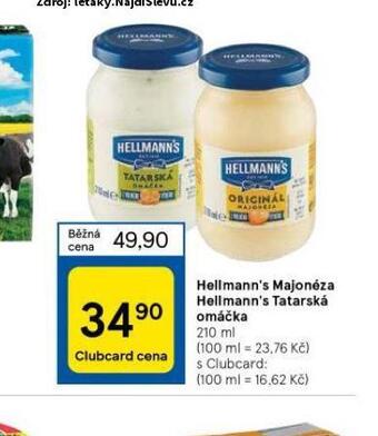 Tesco Hellmann´s tatarská omáčka, majonéza nabídka