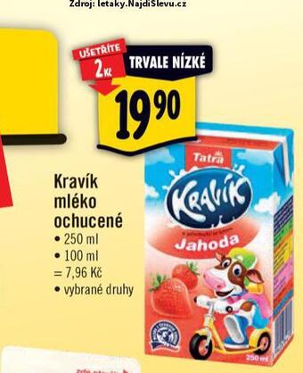 Albert Kravík ochucené mléko nabídka