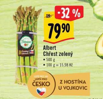 Albert Chřest zelený nabídka