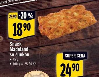 Albert Snack madeland se šunkou nabídka