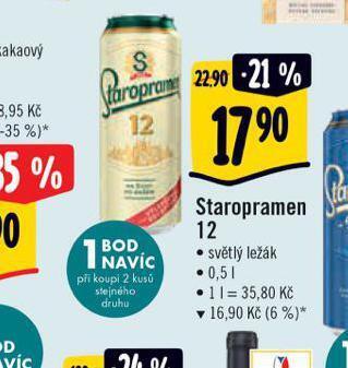 Albert Pivo staropramen nabídka