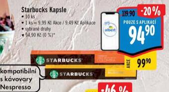 Albert Kávové kapsle starbucks nabídka