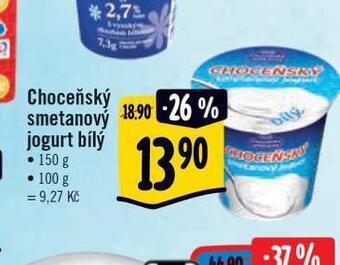 Albert Choceňský smetanový jogurt nabídka