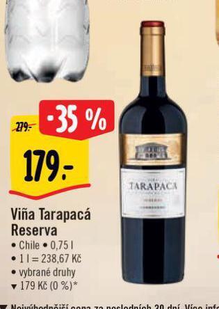 Albert Vina tarapacá reserva nabídka