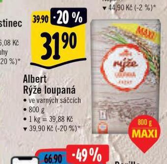 Albert Rýže loupaná nabídka