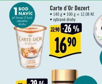 Albert Carte d'or dezert nabídka