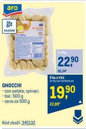 Makro Aro gnocchi 500 g nabídka