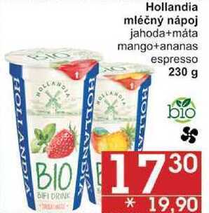 Jip Hollandia mléčný nápoj jahoda+máta, 230 g nabídka