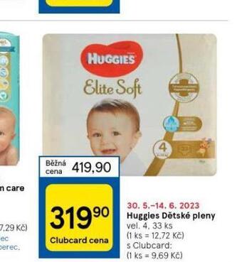 Tesco Huggies dětské pleny nabídka