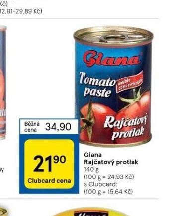 Tesco Giana rajčatový protlak nabídka