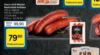 Tesco Tesco grill master beskydská klobása nabídka