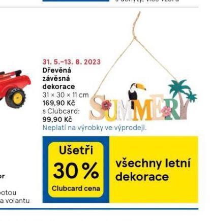 Tesco Dřevěná závěsná dekorace nabídka