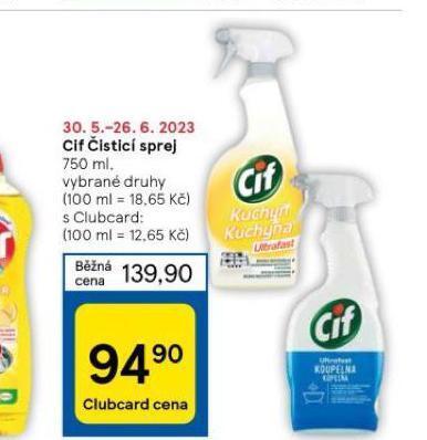 Tesco Cif čistící sprej nabídka