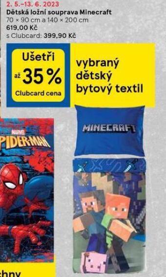 Tesco Dětská ložní souprava minecraft nabídka