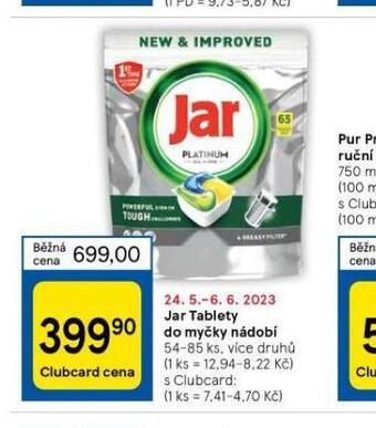 Tesco Jar tablety do myčky nabídka