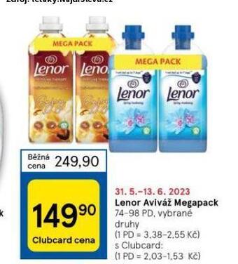 Tesco Lenor aviváž megapack nabídka