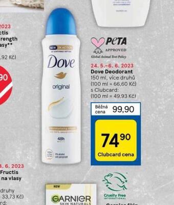 Tesco Dove deodorant nabídka