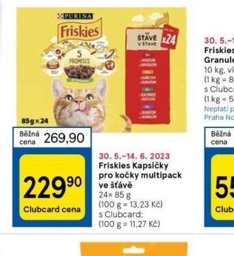 Tesco Friskies kapsičky pro kočky nabídka