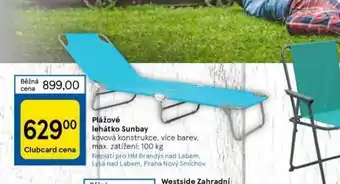 Tesco Plážové lehátko sunbay nabídka