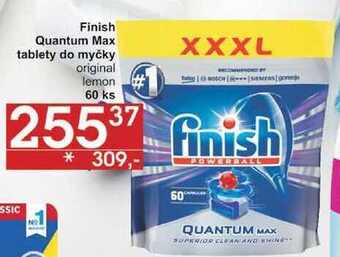 Jip Finish quantum max tablety do myčky original lemon 60 ks nabídka