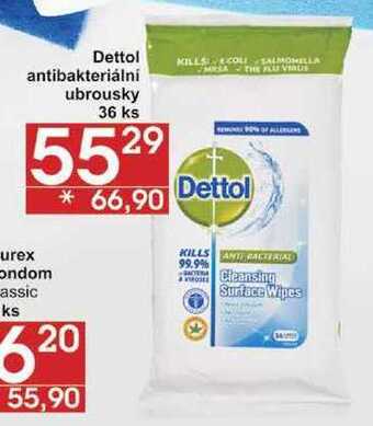 Jip Dettol antibakteriální ubrousky, 36 ks nabídka