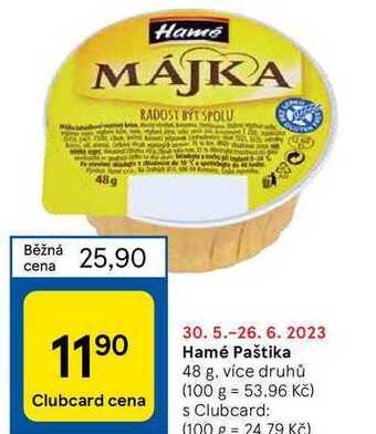 Tesco Hamé paštika 48 g nabídka